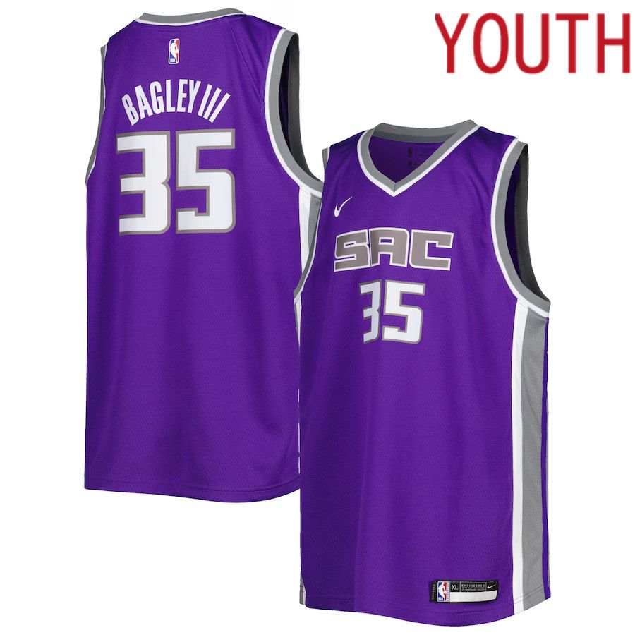 Youth Sacramento Kings #35 Marvin Bagley III Nike Purple Diamond Swingman NBA Jersey